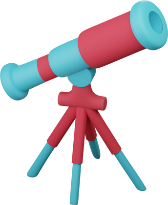 Telescope 3d Icon Illustration